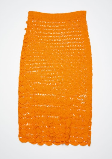 Crochet Skirt In Orange