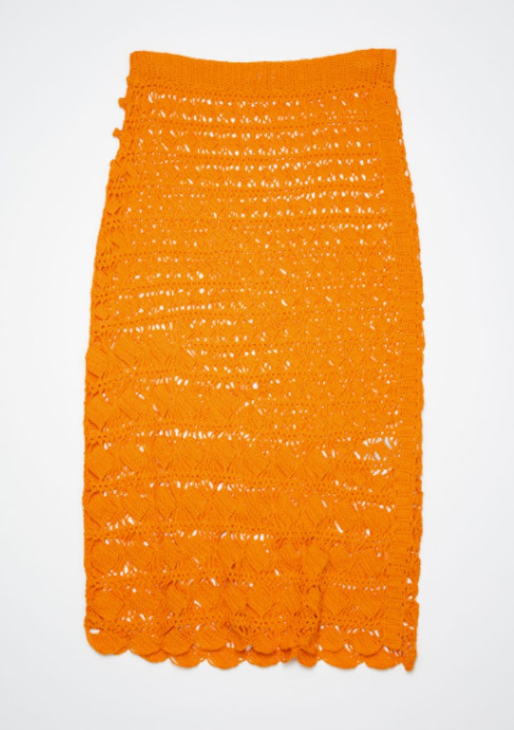 Crochet Skirt In Orange