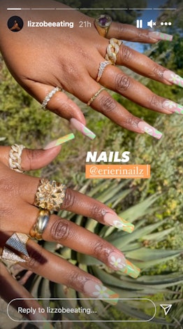 Lizzo has gotten in on the daisy nail trend, too. She recently showed off the delicate floral design...