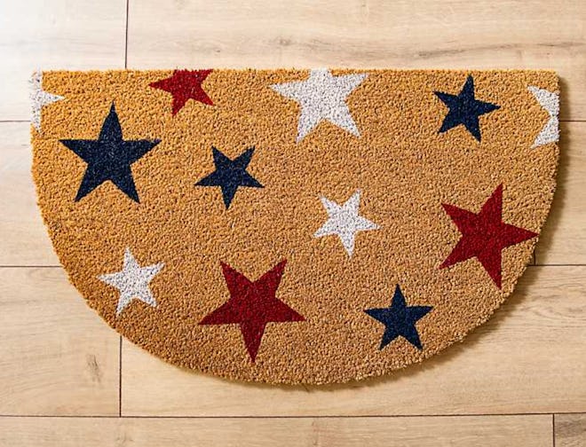 Red, White, and Blue Stars Half Round Doormat