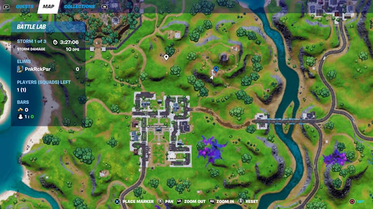 fortnite graffiti location 2 map