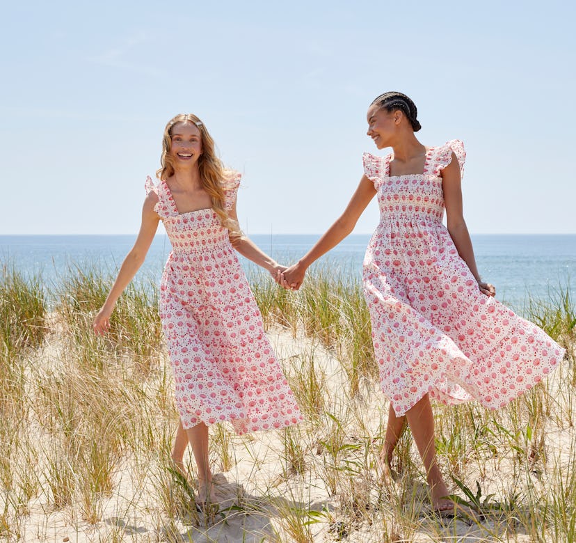Models wearing Hill House Home Nap Dresses.
