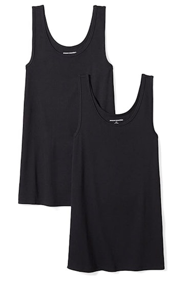 This 2-pack of tank top undershirts is made of cotton and spandex for breathability and stretch. 