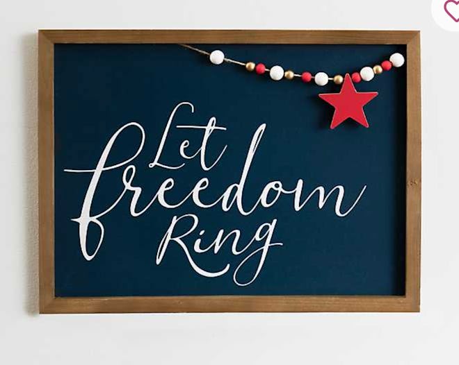 Let Freedom Ring Wooden Wall Plaque