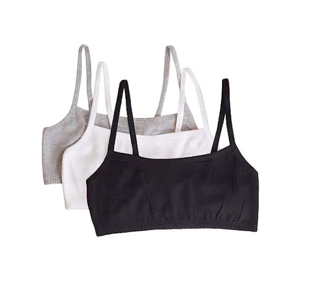 Fruit of the Loom Spaghetti strap Pullover Sports Bra (3-Pack)
