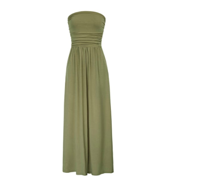 GRACE KARIN Strapless Casual Maxi Dress