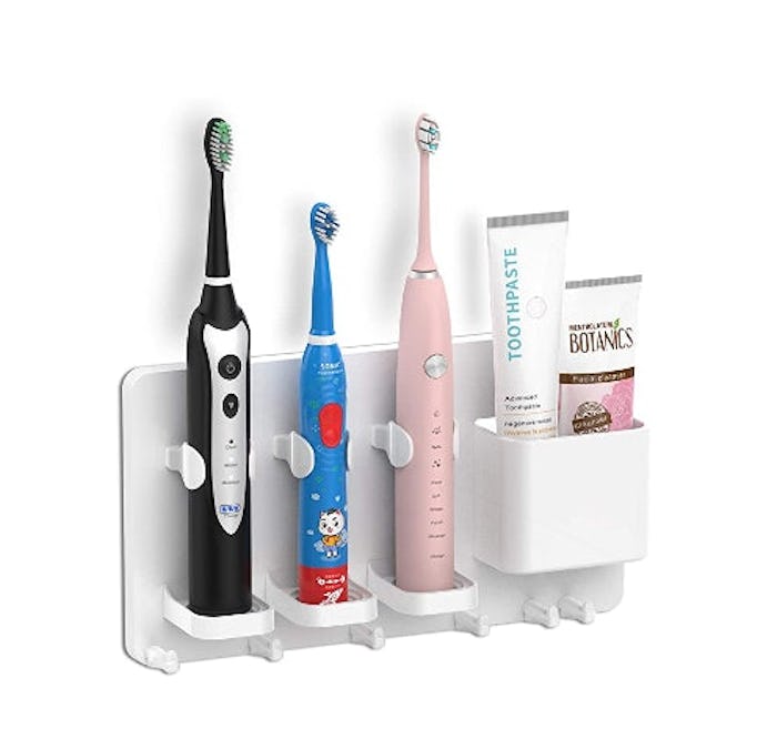 simpletome Adhesive Electric Toothbrush Organizer