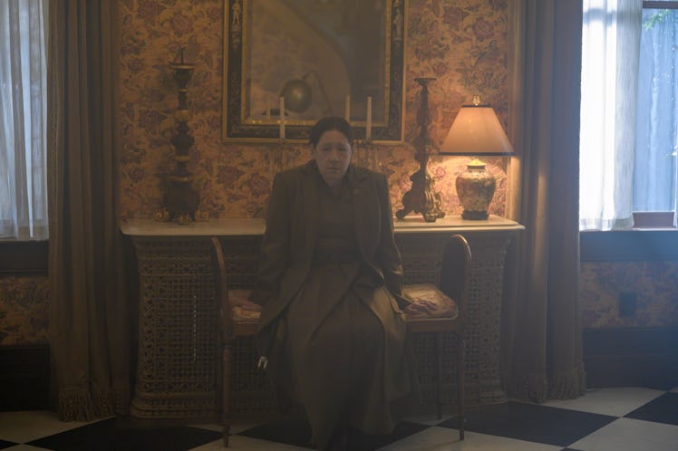 Ann Dowd as Aunt Lydia in her final appearance in The Handmaid's Tale Season 4