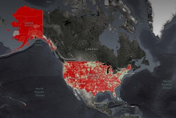 A map of broadband access in the U.S.