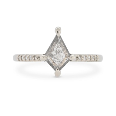 Eva Salt & Pepper Kite Diamond Engagement Ring 