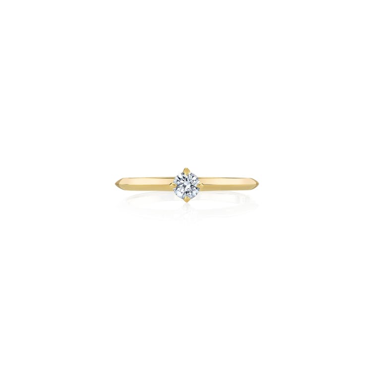 Petit Knife Edge Solitaire Ring