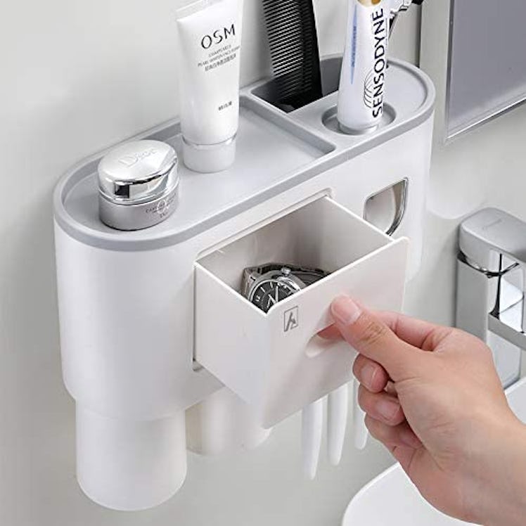 Aeakey Toothbrush Holder and Toothpaste Dispenser