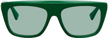 Bottega Vaneta Green Acetate Sunglasses