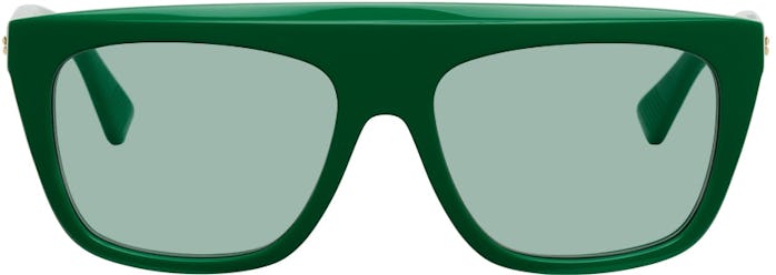 Bottega Vaneta Green Acetate Sunglasses