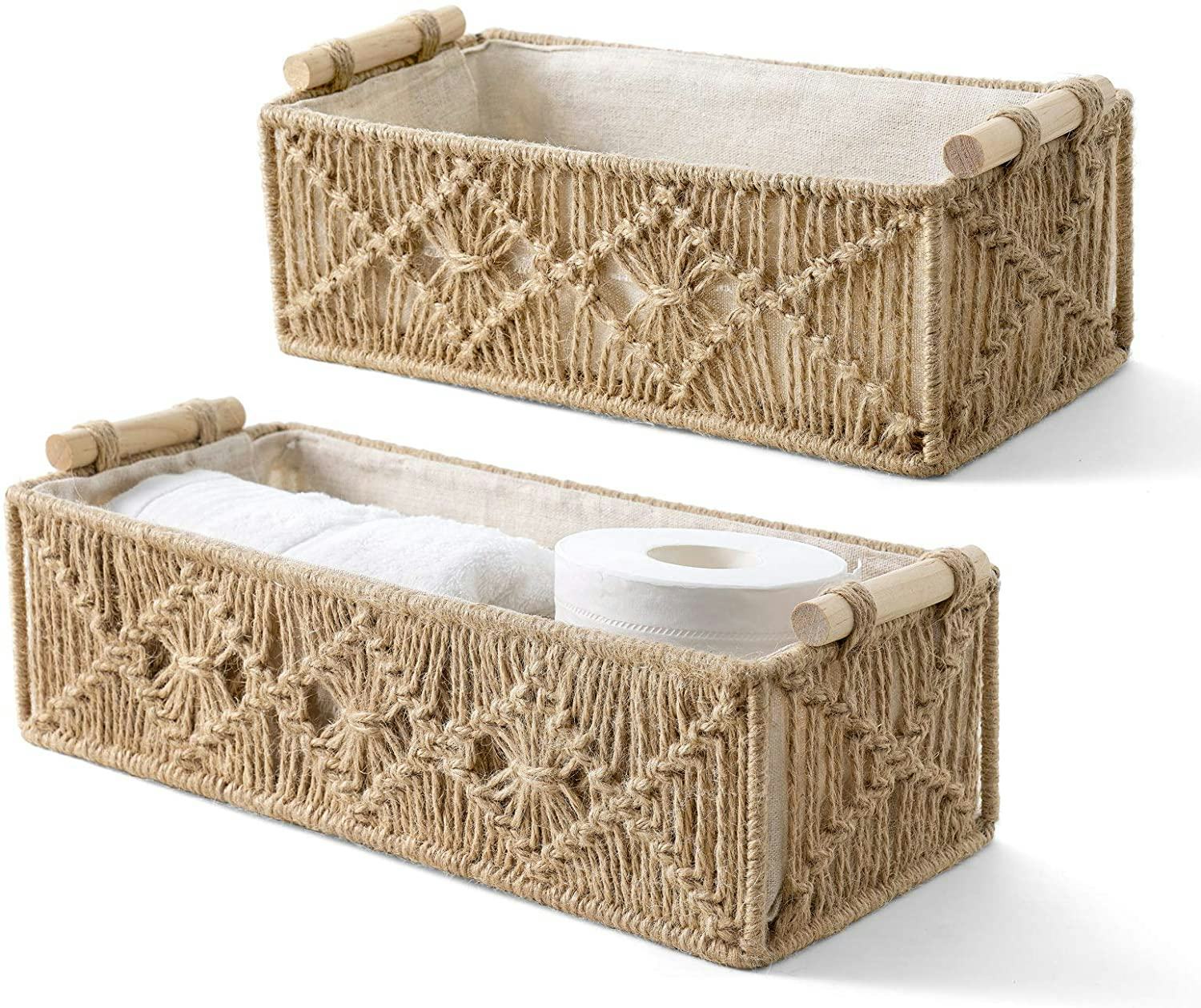 Mkono Macramé Storage Baskets (Set of 2)