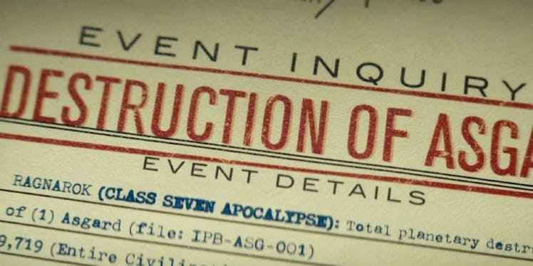 Destruction of Asgard paperwork from 'Loki' is an easter egg from 'Thor: Ragnarok'