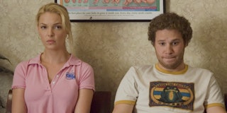 Seth Rogan unexpectedly becomes a father after a one night stand in "Knocked Up."
