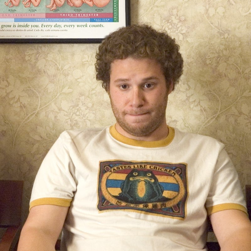 Seth Rogan unexpectedly becomes a father after a one night stand in "Knocked Up."