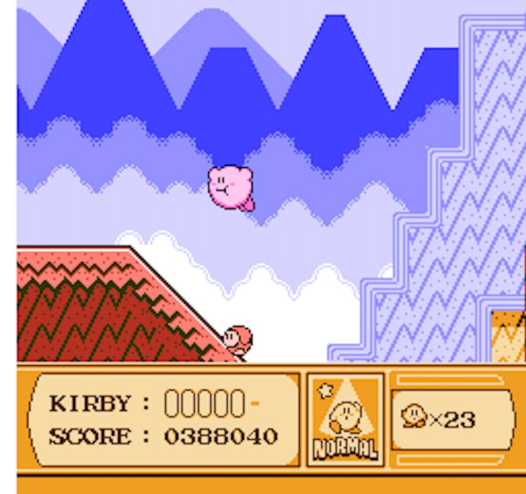 kirby's adventure flying