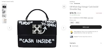 Fake Off-White Bag on Etsy