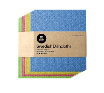 Swedish Dishcloth Cellulose Sponge Cloths (10-Pack)