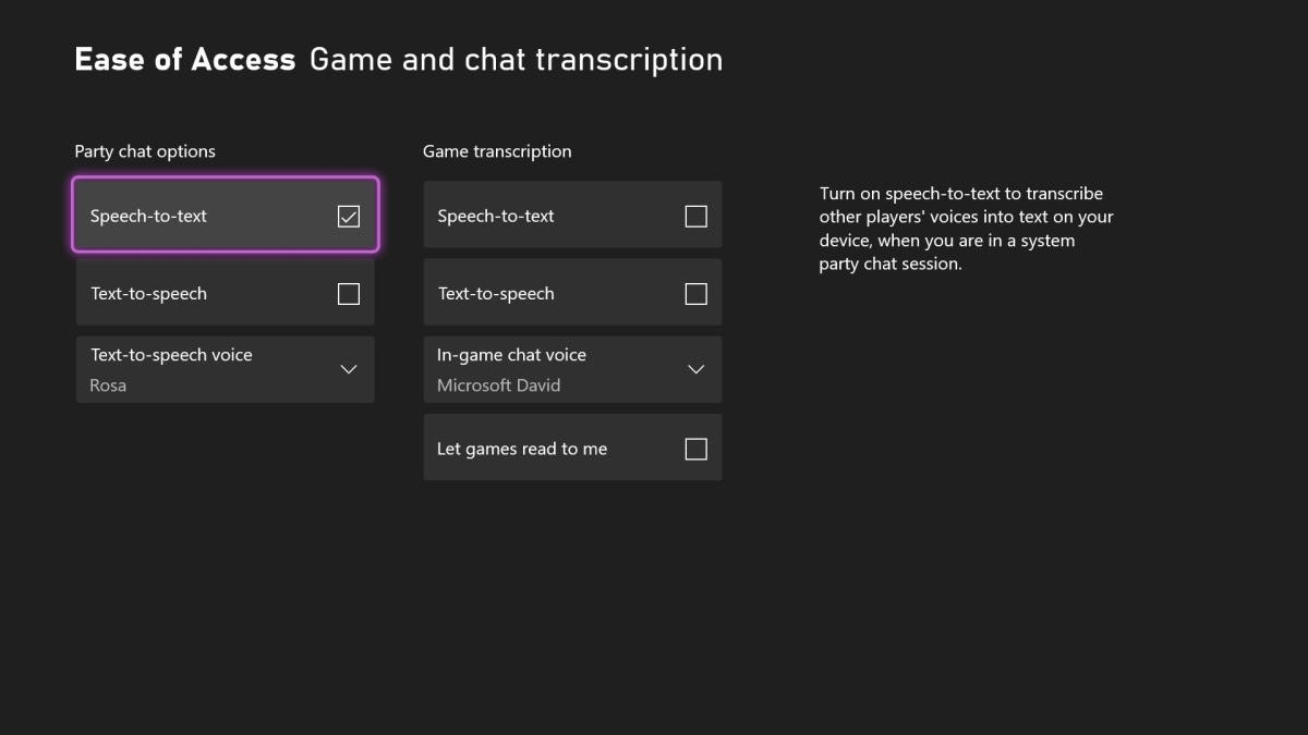 Latest Xbox update adds two major audio accessibility options to party chat