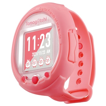 pink tamagotchi smart watch from Bandai Namco