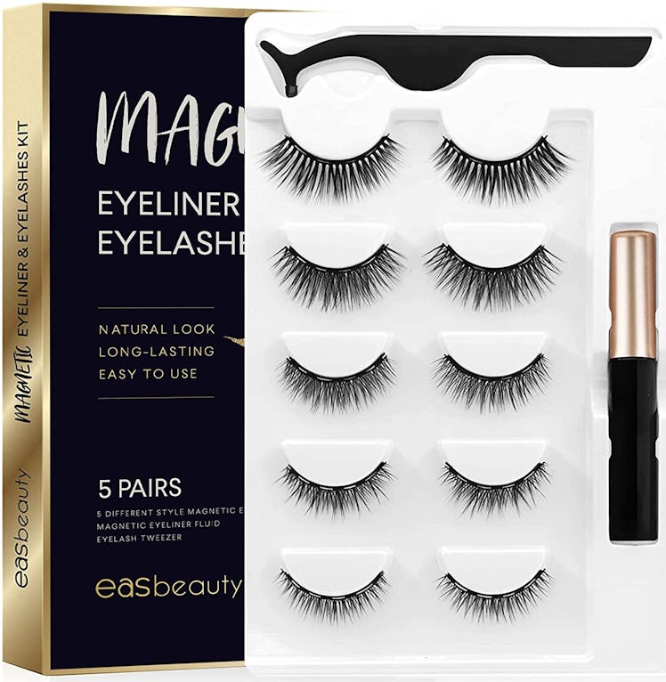 Easbeauty Magnetic Eyeliner & Eyelashes Kit (5 Pairs)