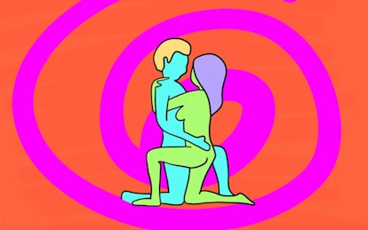 Kneeling lunge is a great sex position for orgasms. 
