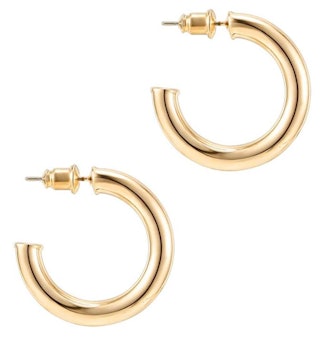 PAVOI 14K Gold-Colored Open Hoops