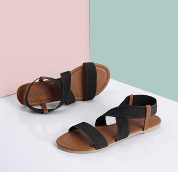 SANDALUP Elastic Flat Sandals