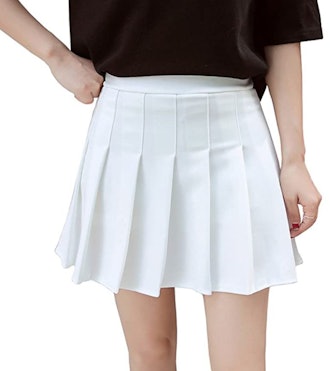 Hoerev High-Waisted Pleated Skirt
