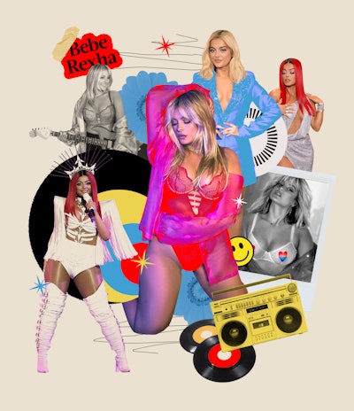 31-year-old Grammy nominee Bebe Rexha's photo collage