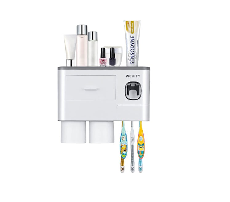 Wekity Multifunctional Wall-Mounted Toothbrush Holder