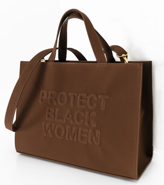 PBW "Protect Black Women" Vegan Suede Bag in Coffee