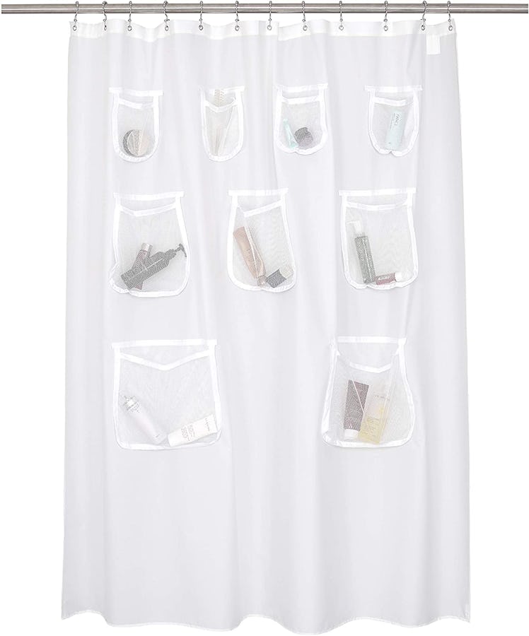 N&Y HOME Waterproof Shower Curtain with Pockets