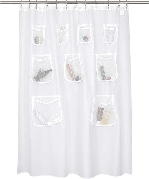 N&Y HOME Waterproof Shower Curtain with Pockets
