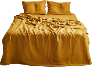 Turmeric 100% Flax Linen Bedding Set