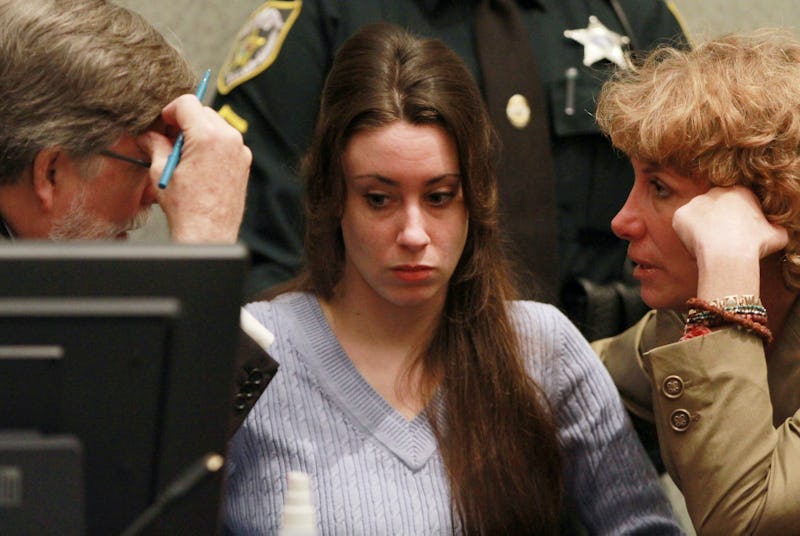 Casey Anthony sits in court during her murder trial.