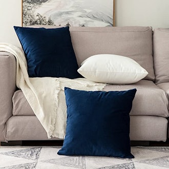MIULEE Velvet Decorative Throw Pillow Covers (2-Pack)
