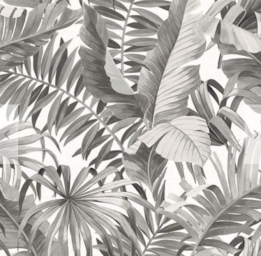 Alfresco Black Palm Leaf Wallpaper