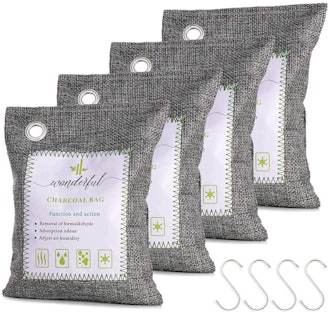 WONDERFUL Activated Bamboo Charcoal Air Purifying Bags (4 Pack)