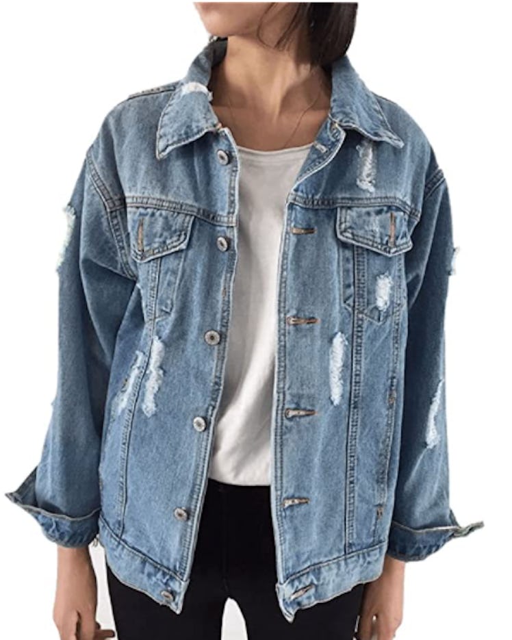 Saukiee Distressed Jean Jacket