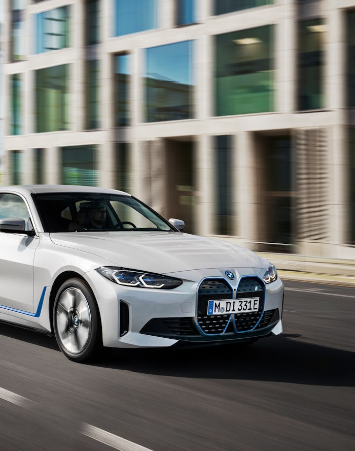The BMW i4 electric sedan. EV. Electric vehicles. EVs. Cars. Automotive. 