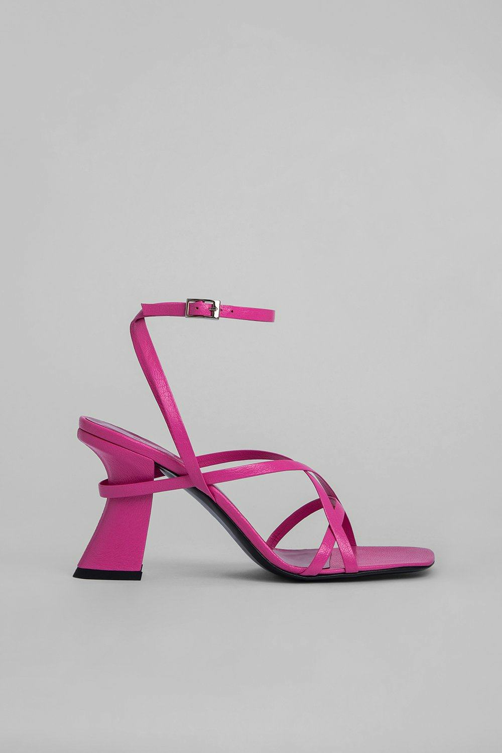 KERSTI HOT PINK GRAINED LEATHER