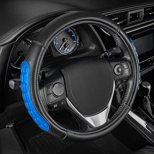 BDK Steering Wheel Cover with Microfiber Leather