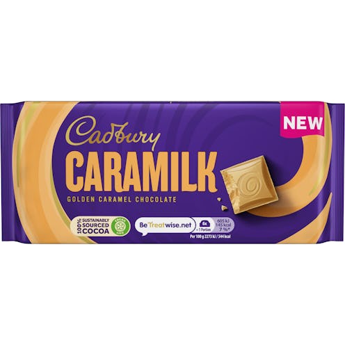 Bar of Cadbury's Caramilk chocolate