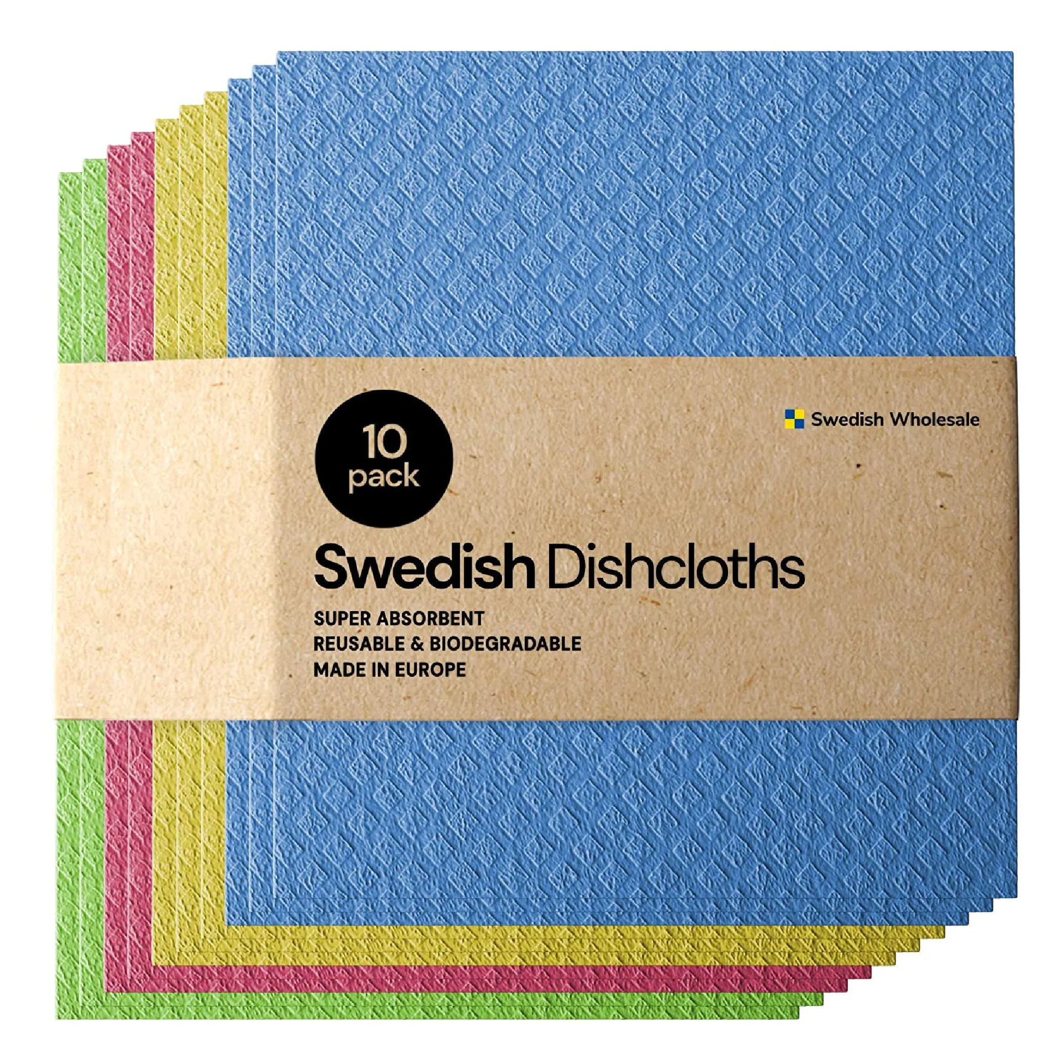 Swedish Cellulose Dishcloths (10-pack)