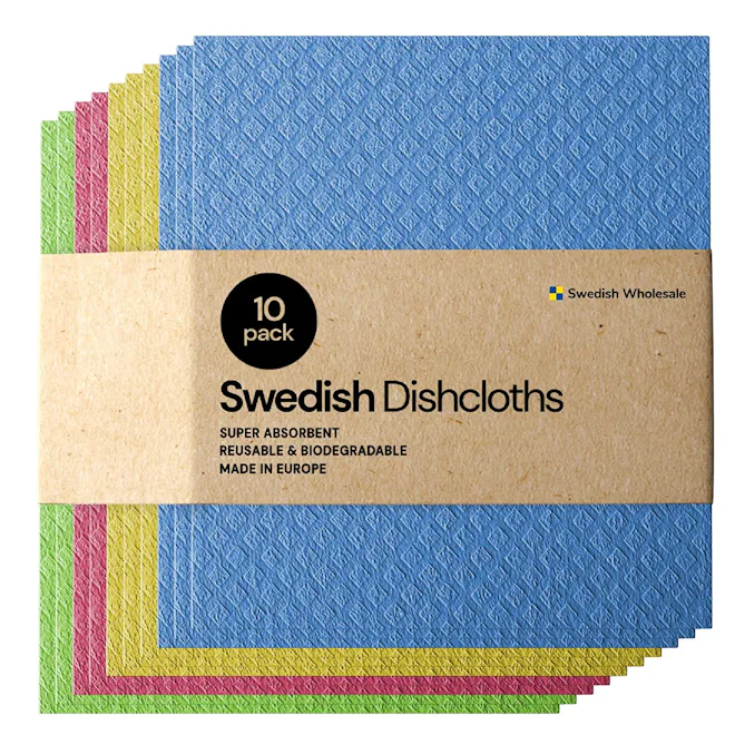 Swedish Cellulose Dishcloths (10-pack)