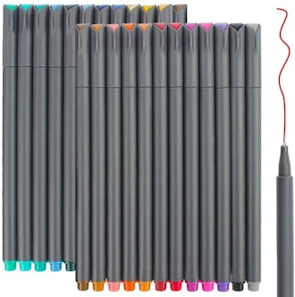 24 Fineliner Color Pens Set